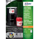 Avery - B7173-50 Etiketten - Wit - Polyethyleen - 99x57mm - 500 Stuks