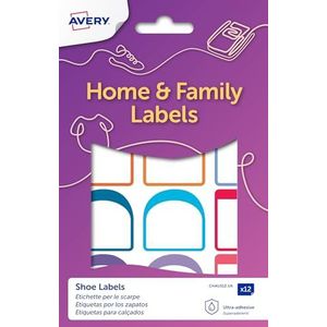 Avery Italia etiketten voor schoenen, verschillende maten, 16 en 30 x 30 mm, 8 stuks 1,5 x 3 cm