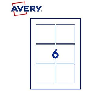 Avery - Zak met 60 zelfklevende etiketten, vierkant, polyesterfolie, wit, formaat 80 x 80 mm, personaliseerbaar en bedrukbaar, laser en kopieerapparaat (FPL-80 x 80 mm)