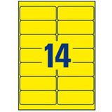 Avery L7263Y-25 NEON etiketten A4 99,1 x 38,1 mm neon geel (350 etiketten)