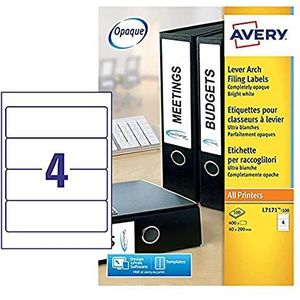 Avery Witte FSC Laser Labels - Printer Labels (White, FSC, Papier, Laser/Inkjet, 200 x 60, 400 pC (s))