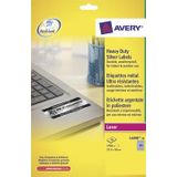 Avery Ultra-sterke Zilverkleurige Etiketten Formaat 245 X 10 Mm (b X H) 3.780 Stuks 189 Per Blad