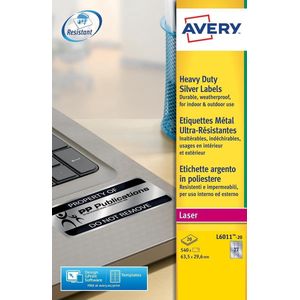 Avery Zweckform L6011-20 verzegelingsetiketten | polyester | 63,5 mm x 29,6 mm | 540 etiketten