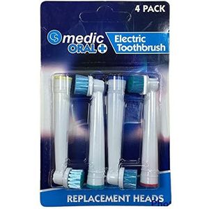 CS Medic Orale vervangende elektrische tandenborstelkoppen - compatibel met de meeste orale B-vervangende tandenborstels. Pack van 4