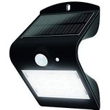 Luceco Led-zonnelampen voor buiten, wandlampen met bewegingsmelder, IP44 waterdicht voor de tuin, zwart