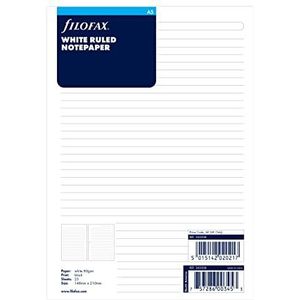 Filofax A5 wit gerold notepaper navulling
