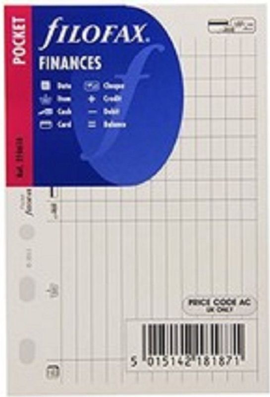 Filofax finances van de zakken