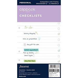 Filofax 344005 afsprakenplanner, Clipbook Personal To do, wit