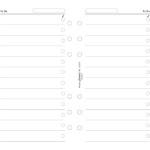 Filofax - vulling personal -to do notitiepapier -wit