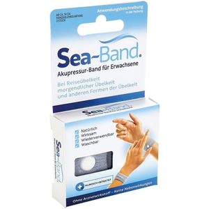 Seaband Volwassenen- Acupressure - Volwassenen – Polsband- 2 stuks - Zwart