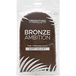 Creightons Bronze Ambition De bruiningshandschoen van zacht fluweel, zeer zacht en hypoallergeen, ondersteunt het gebruik van brons Ambition bruiningsproducten voor een heerlijk gelijkmatige bruining.
