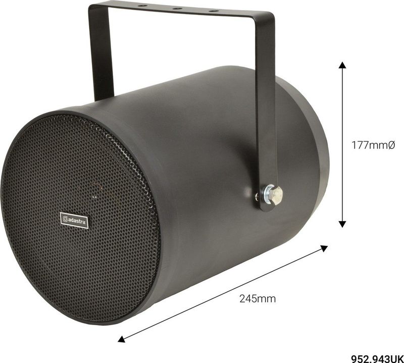 Adastra - WSP25-B - Projectie Speaker - Weerbestendig - ABS Behuizing - 25 Watt