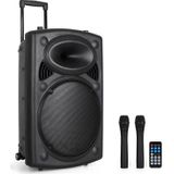 Qtx QR12PABT - Mobiele Bluetooth Luidspreker - 700W - USB/SD/VHF FM Radio