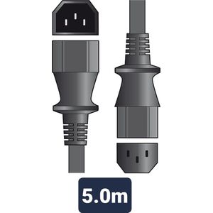 Netvoeding verlengsnoer IEC stekker - IEC aansluiting 5 meter