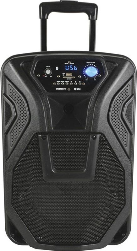 QTX - Busker-10 - Bluetooth Speaker - Zwart - USB/SD/FM - Inclusief Microfoon