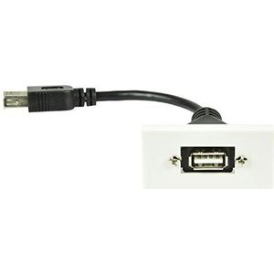 AV:Link | Muurplaat Module - USB2.0 Type-A Socket naar Vrouwelijke Staart