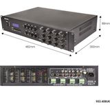 Adastra - A8 - Multi-Zone Stereo PA Versterker - 8x 200W - Zwart