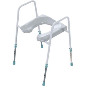 Toiletverhoger / Toiletoverzet met armleuningen in hoogte verstelbaar