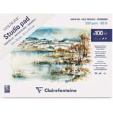 Clairefontaine Goldline Studio Pad Aquarel 200 gram cold pressed 24 x 32 cm - 100 vellen