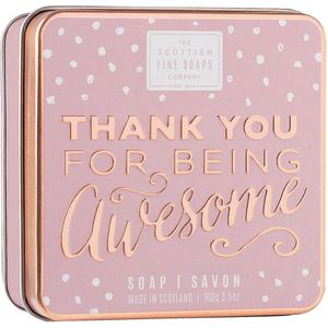 Scottish Fine Soaps Soap In A Tin Sweet Sayings Thank You For Being Awesome Zeep 100gr