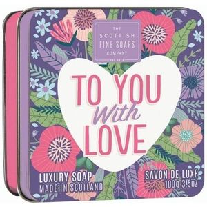 Scottish Fine Soaps Zeep Soap in a Tin Sweet Hearts To You With Love 100gr