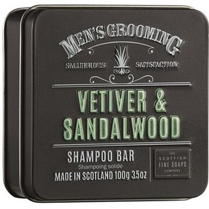 Scottish Fine Soaps Zeep Men's Grooming Vetiver & Sandalwood Shampoo Bar