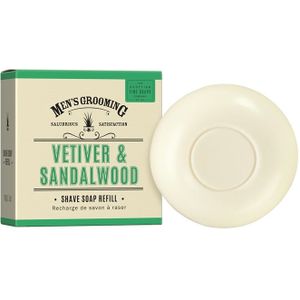 Scottish Fine Soaps Men's Grooming Vetiver & Sandalwood Shave Soap Refill Scheren 100 g Heren