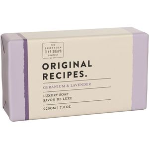 Scottish Fine Soaps Zeep Luxury Soap Bars Original Recipes - Geranium & Luxury Soap 220gr