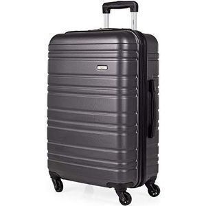A2B Harde koffer met wieltjes, harde schaal en draagtas van A2B | Maten L, M, S, grijs, M, koffer, grijs., Koffer