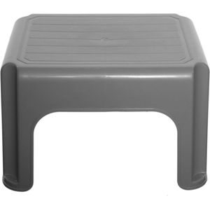 Whitefurze Keukenkrukje/opstapje - grijs - kunststof - L38 x B29 x H24 - anti-slip