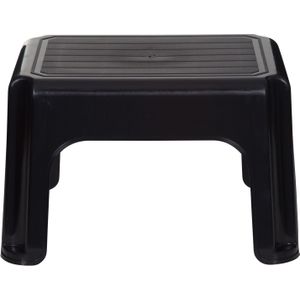 Whitefurze Keukenkrukje/opstapje - zwart - kunststof - L38 x B29 x H24 - anti-slip