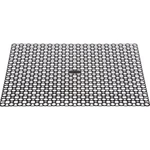 Whitefurze Gootsteenmat/spoelbakmat - zwart - kunststof - 35 x 35 cm - afdruipmat