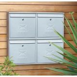 G2 - Elegance - Wandbrievenbus - Rood - Staal, Geschikt voor A4-formaat