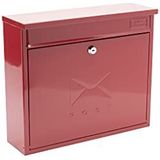 G2 - Elegance - Wandbrievenbus - Rood - Staal, Geschikt voor A4-formaat