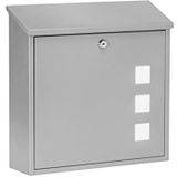 G2 - Aire - Wandbrievenbus - Zilvergrijs - Metaal, Ruime Capaciteit, Cilinderslot