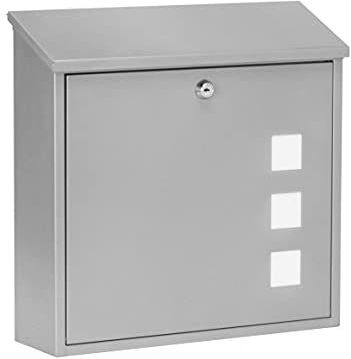 G2 - Aire - Wandbrievenbus - Zilvergrijs - Metaal, Ruime Capaciteit, Cilinderslot