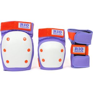 Rio Roller Triple Pad Set - Paars met Oranje - Large