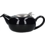 London Pottery - Theepot Pebble - Keramiek - Glanzend Zwart - 500 Ml