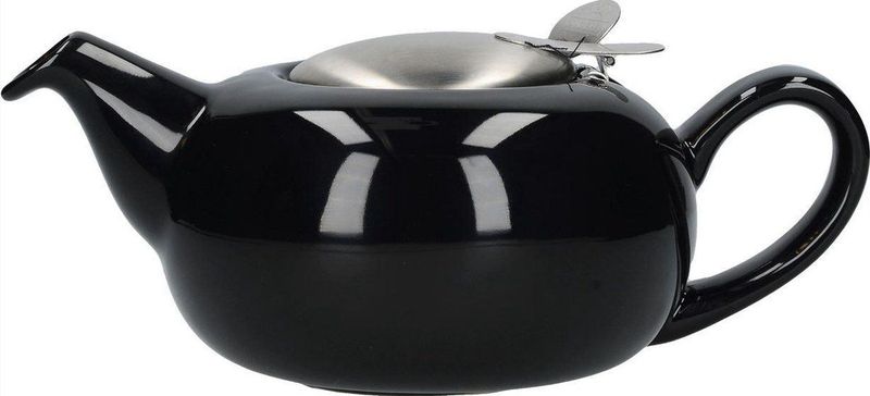 London Pottery - Theepot Pebble - Keramiek - Glanzend Zwart - 500 Ml
