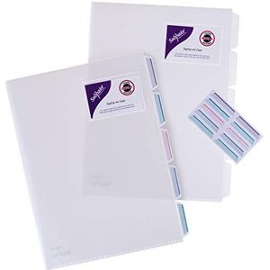 Snopake A4 5-delige SlipFile [Pack van 5] Multi-Part File met indextabbladen en visitekaarthouder [Clear] 15055