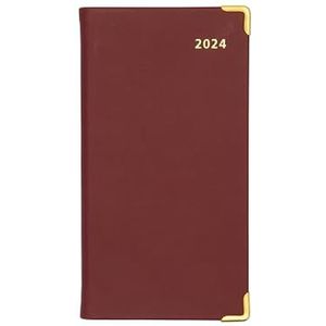 Collins Debden Zakelijke zakken 2024 Dagboek Slimchart Week om Zakdagboek te bekijken (afspraken) - Business Planner en Organizer - Januari tot December 2024 Dagboek - Wekelijks - Rood - CAPB.15-24