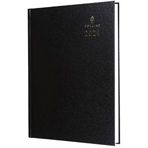 Collins Debden Standaard weekplanner 2024, A4-formaat, bedrijfsplanner en organizer, januari tot december 2024, weekoverzicht, zwart, 40,99-24