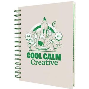 Collins Retro Line Art E-RL151.52M-2425 dagplanner voor studenten, docenten en universiteiten, gerecycled papier, A5, blauw