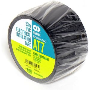 Advance AT7 Soft PVC Tape, zwart, 50 mm - Balletvloer tape, 50 mm x 33 m, zwart
