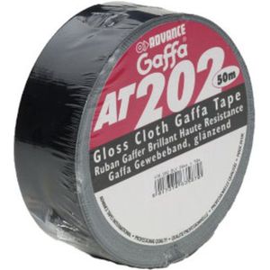 Advance AT 202 Gaffa Tape, zwart 50m lang, 50mm breed - Gaffa tape