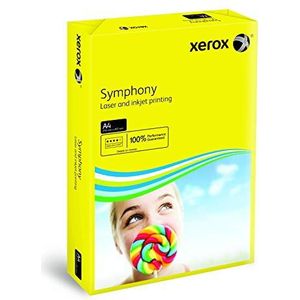 Xerox 003R93952 gekleurd printerpapier Symphony intensief DIN A4, 80 g/m², 500 vellen per verpakking, zonnegeel