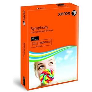 Xerox 003R94276 gekleurd printpapier kopieerpapier Symphony intensief DIN A4, 160 g/m2, 250 vellen per pak, oranje