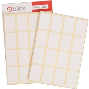 Blick Etiketten, wit, zelfklevende stickers, kantoorpakket, rechthoekig, 24 mm x 37 mm, 640 etiketten, voor thuis, kantoor, familie, school, brieven, adres
