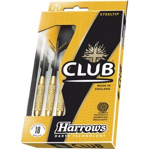 1x Set van 3 dartpijlen Club Brass 22 grams - Darten/darts sport artikelen pijltjes messing - Kinderen/volwassenen