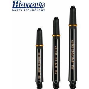 Harrows darts supergrip shafts in de kleur zwart.
